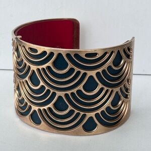 Les Georgettes Poisson Bracelet Rose Gold Plated interchangeable leather insert